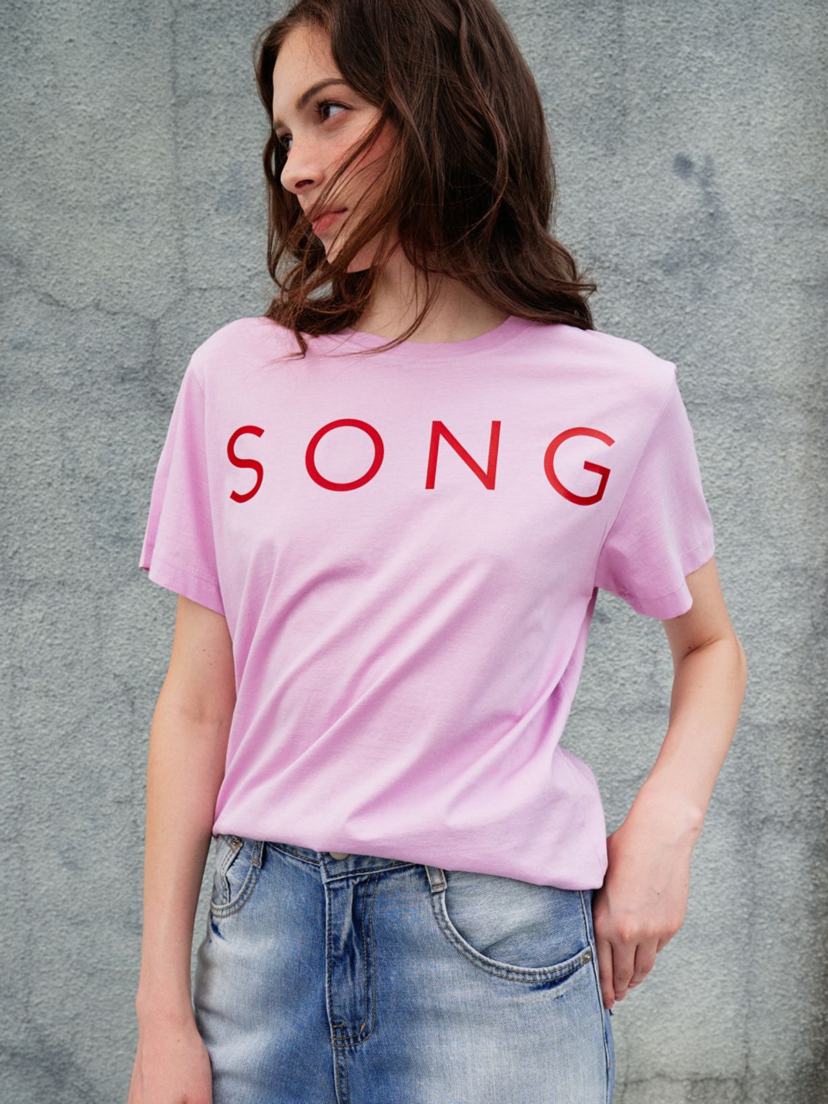 쏘리, 투 머치 러브(SORRY, TOO MUCH LOVE) Love Song Half_Sleeve T-shirt_Pink