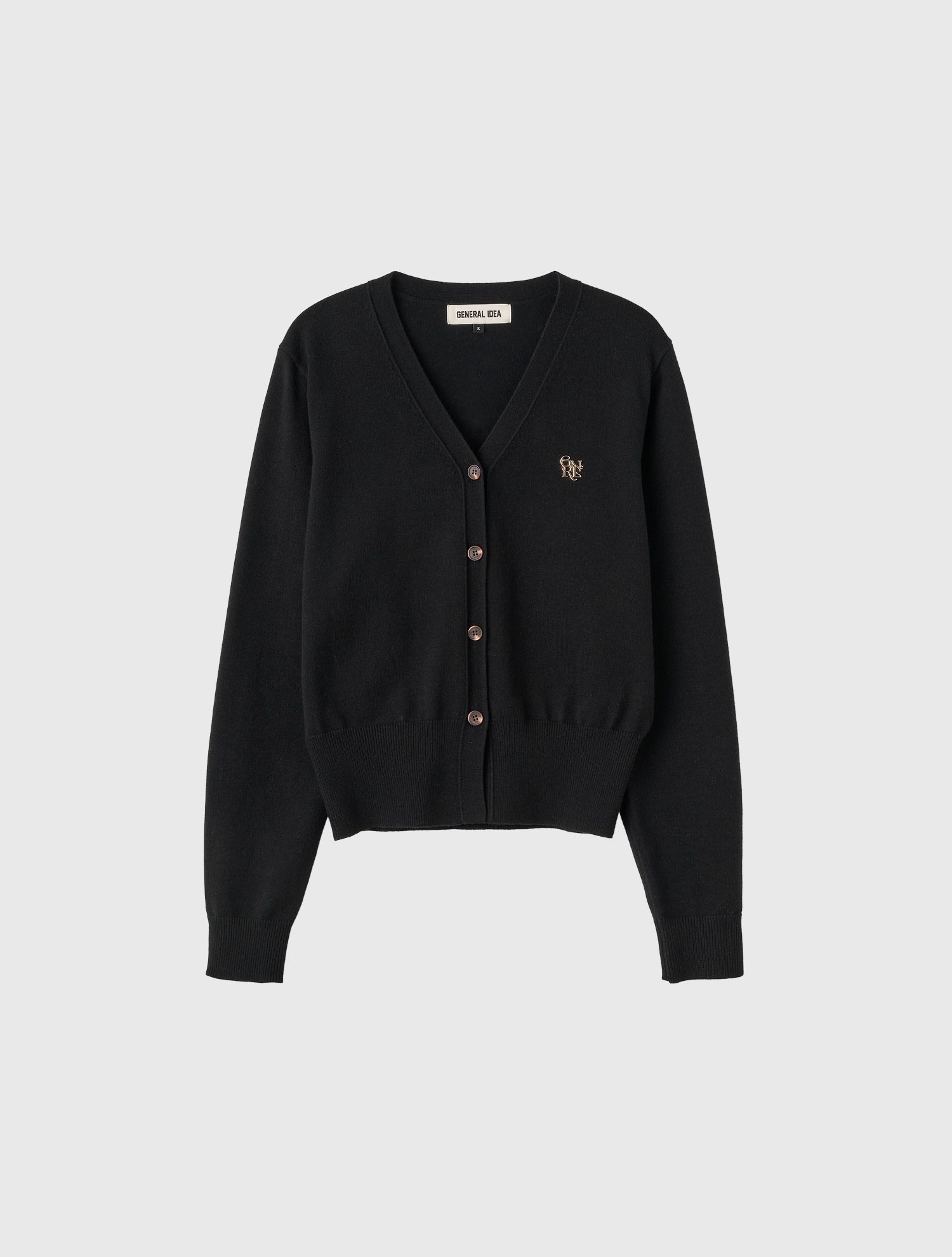 MUSINSA公式 | GENERAL IDEA GNRL エッセンシャルカーディガン [BLACK 