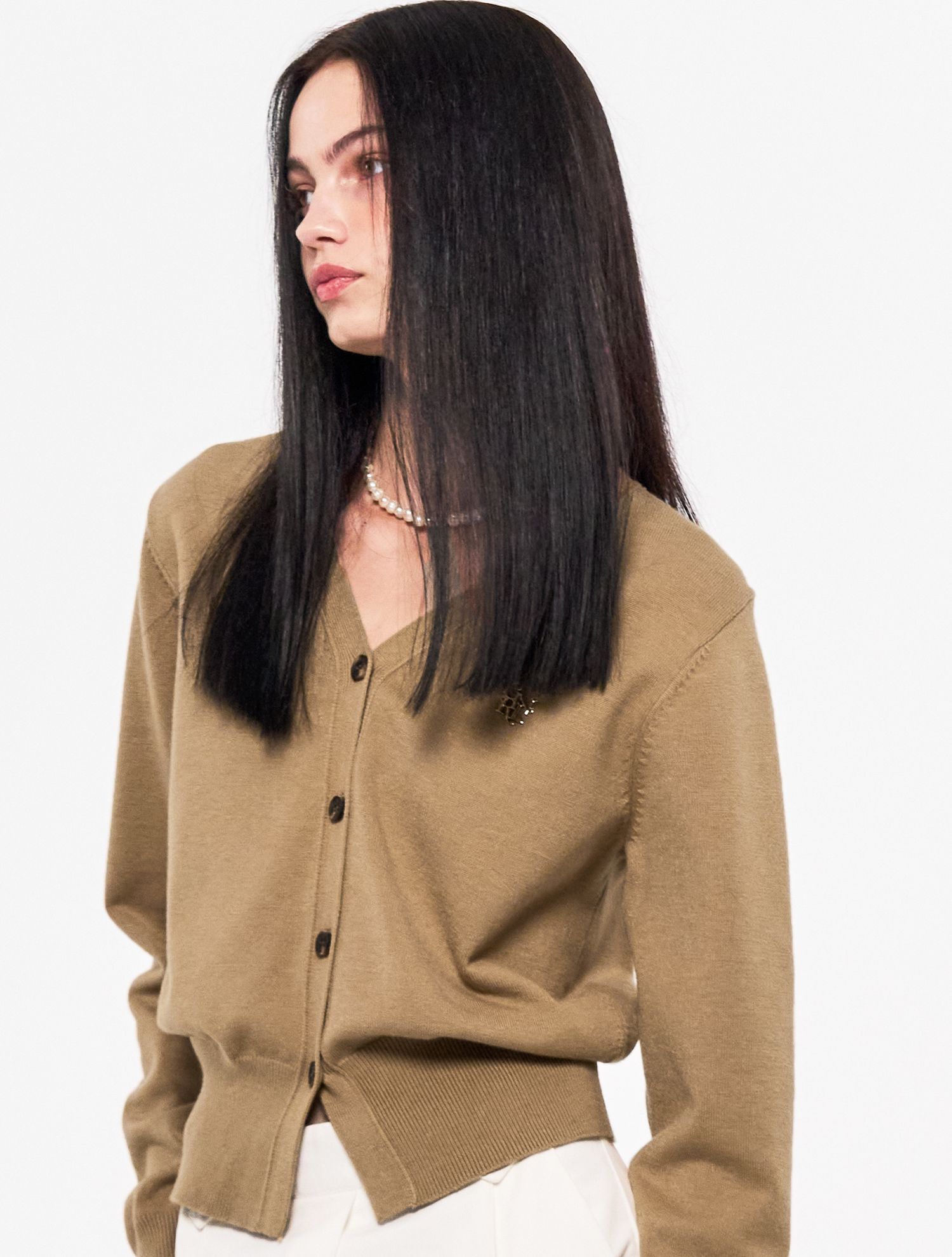 MUSINSA公式 | GENERAL IDEA GNRL Essential Cardigan [BEIGE