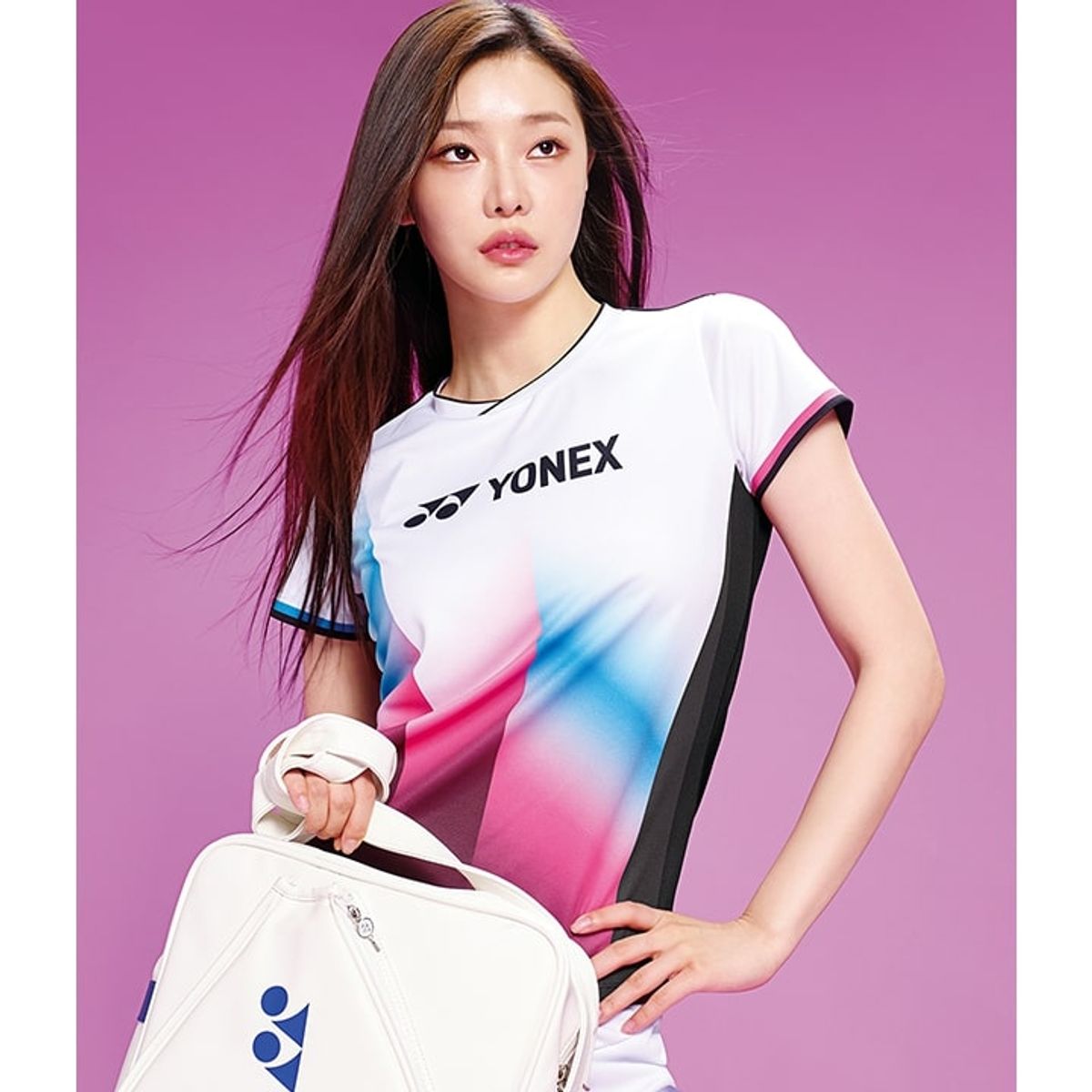 요넥스(YONEX) 233TS018F 핑크 여성용 컬러 그래픽 게임웨어