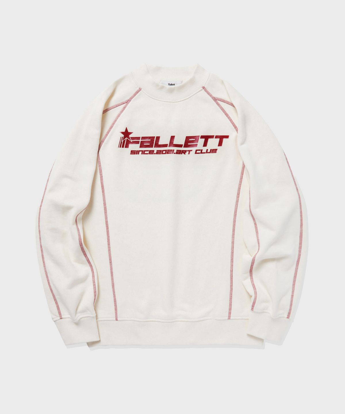 팔렛(FALLETT) 아트 클럽 맨투맨 아이보리