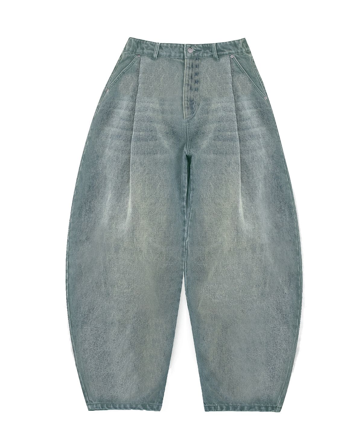 엑스톤즈(XTONZ) XP172 빅 와이드 벌룬 데님 팬츠 (BLUE)