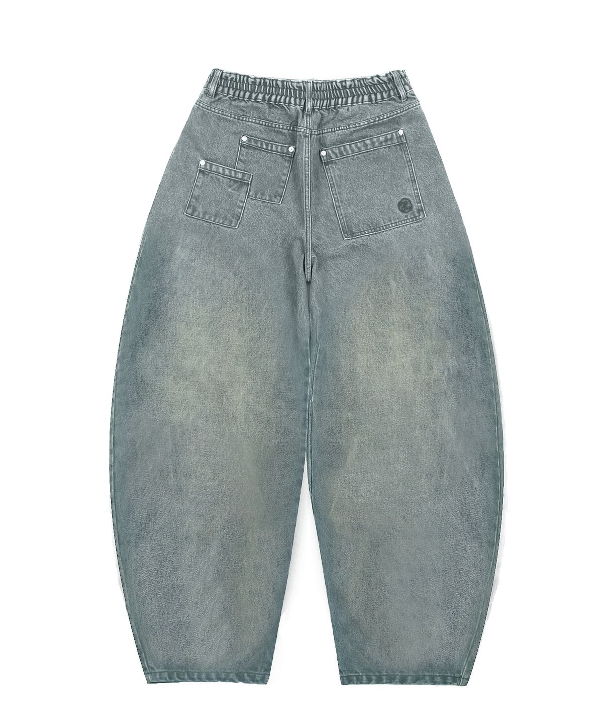 엑스톤즈(XTONZ) XP172 빅 와이드 벌룬 데님 팬츠 (BLUE)