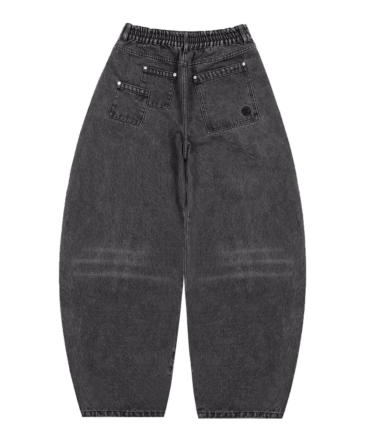 엑스톤즈(XTONZ) XP172 빅 와이드 벌룬 데님 팬츠 (BLACK)