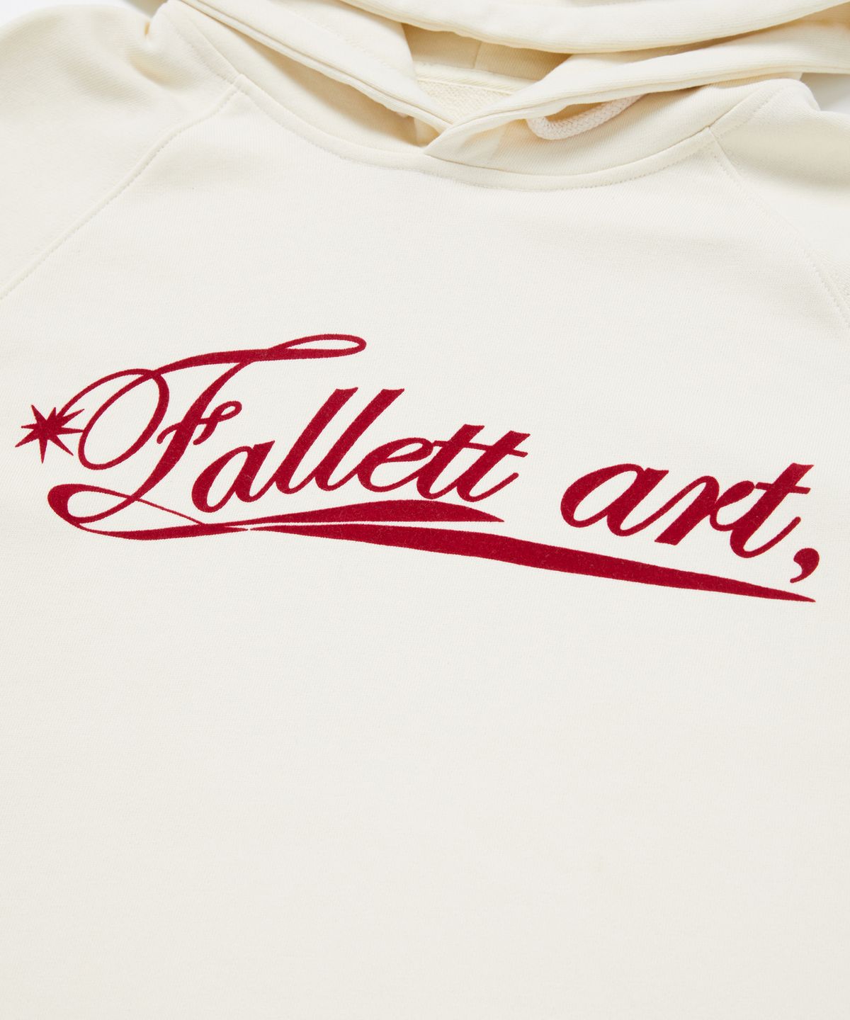 팔렛(FALLETT) 아트 아카이브 크롭 후드 아이보리