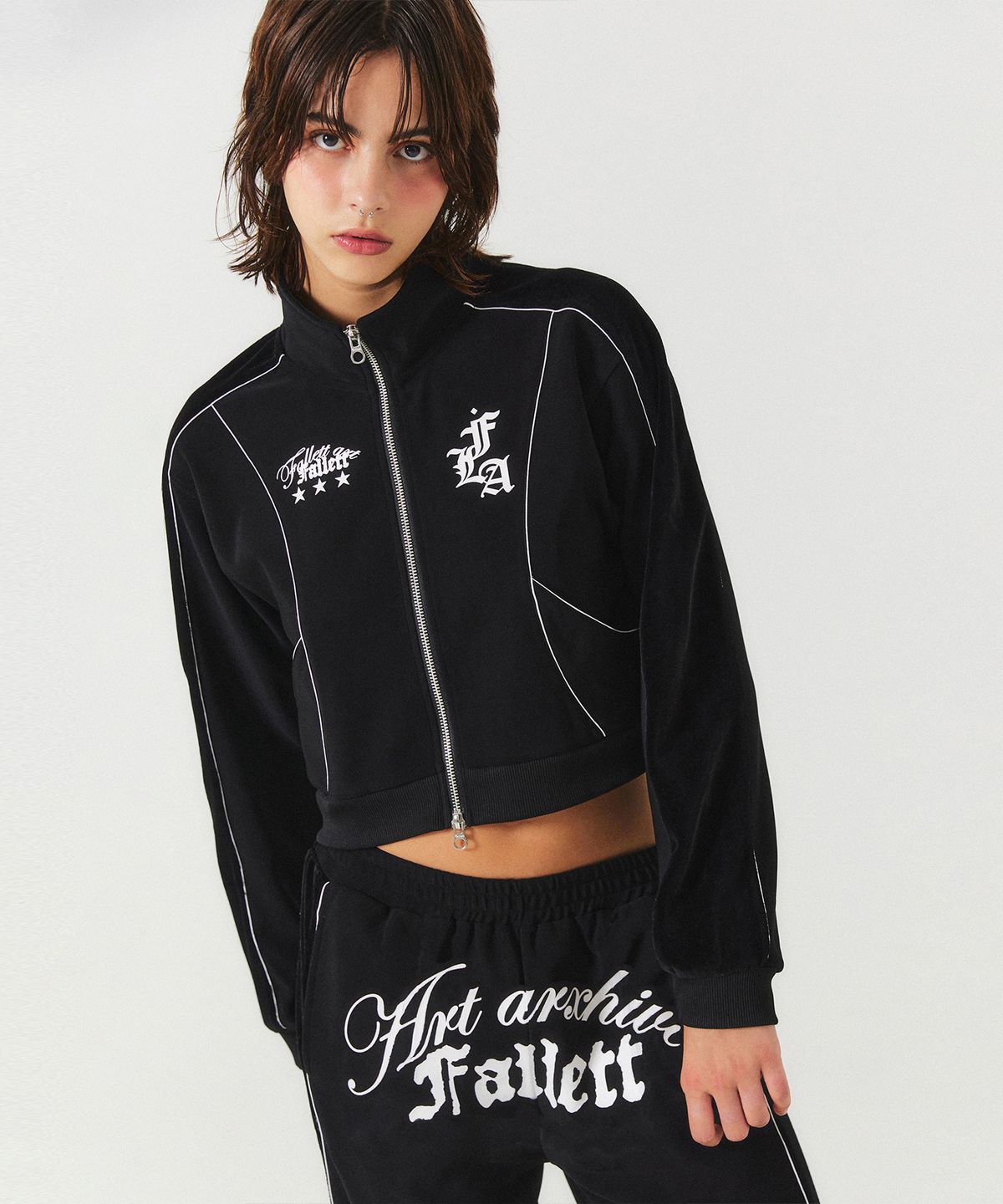 팔렛(FALLETT) 아트 아카이브 트랙 팬츠 블랙