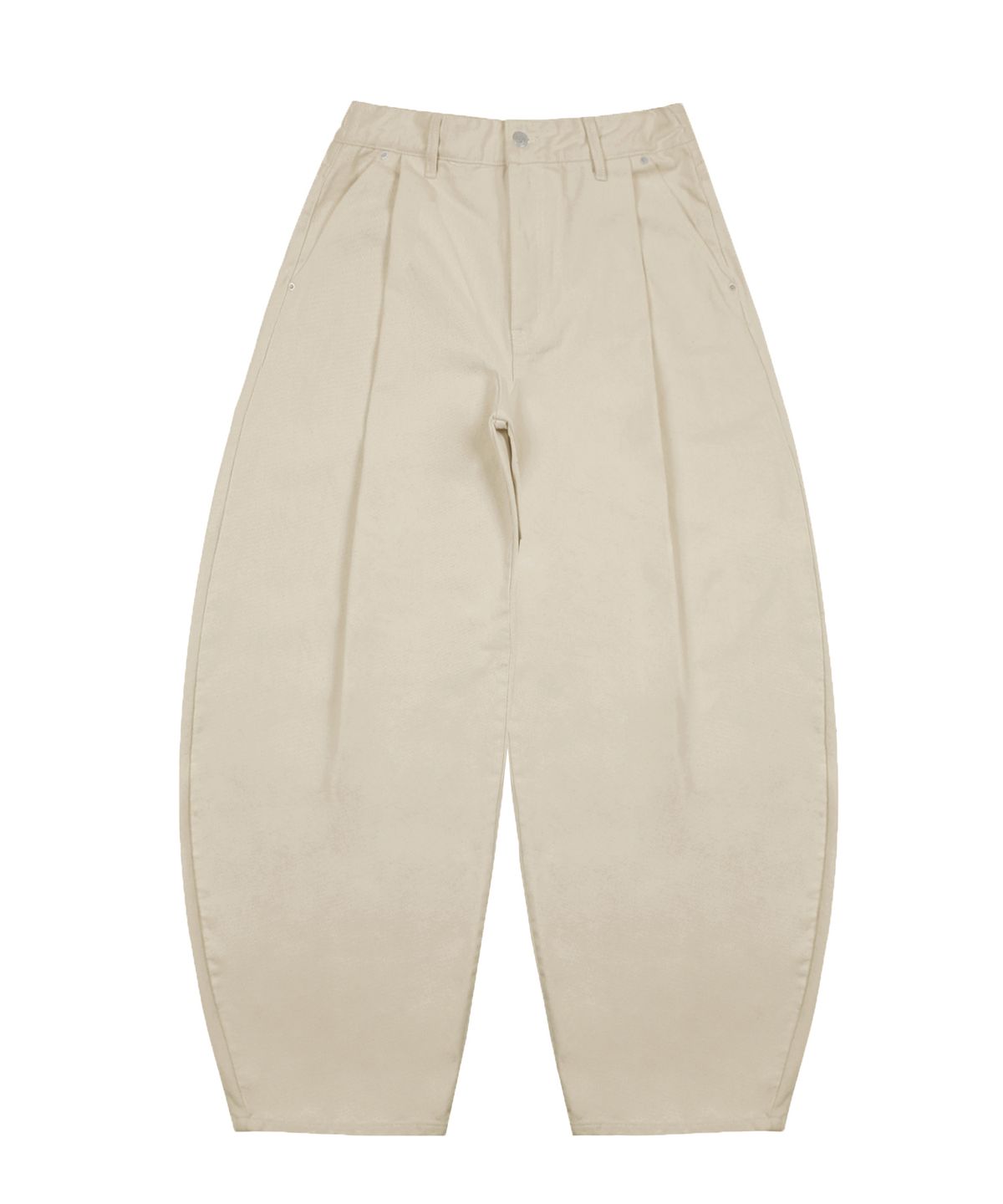 엑스톤즈(XTONZ) XP172 빅 와이드 벌룬 데님 팬츠 (CREAM)