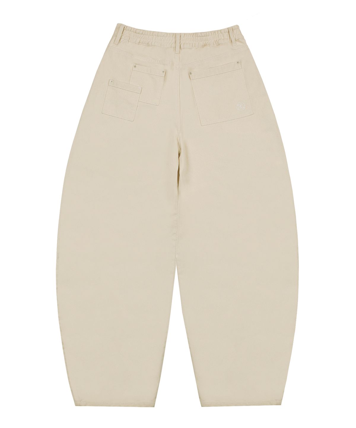 엑스톤즈(XTONZ) XP172 빅 와이드 벌룬 데님 팬츠 (CREAM)