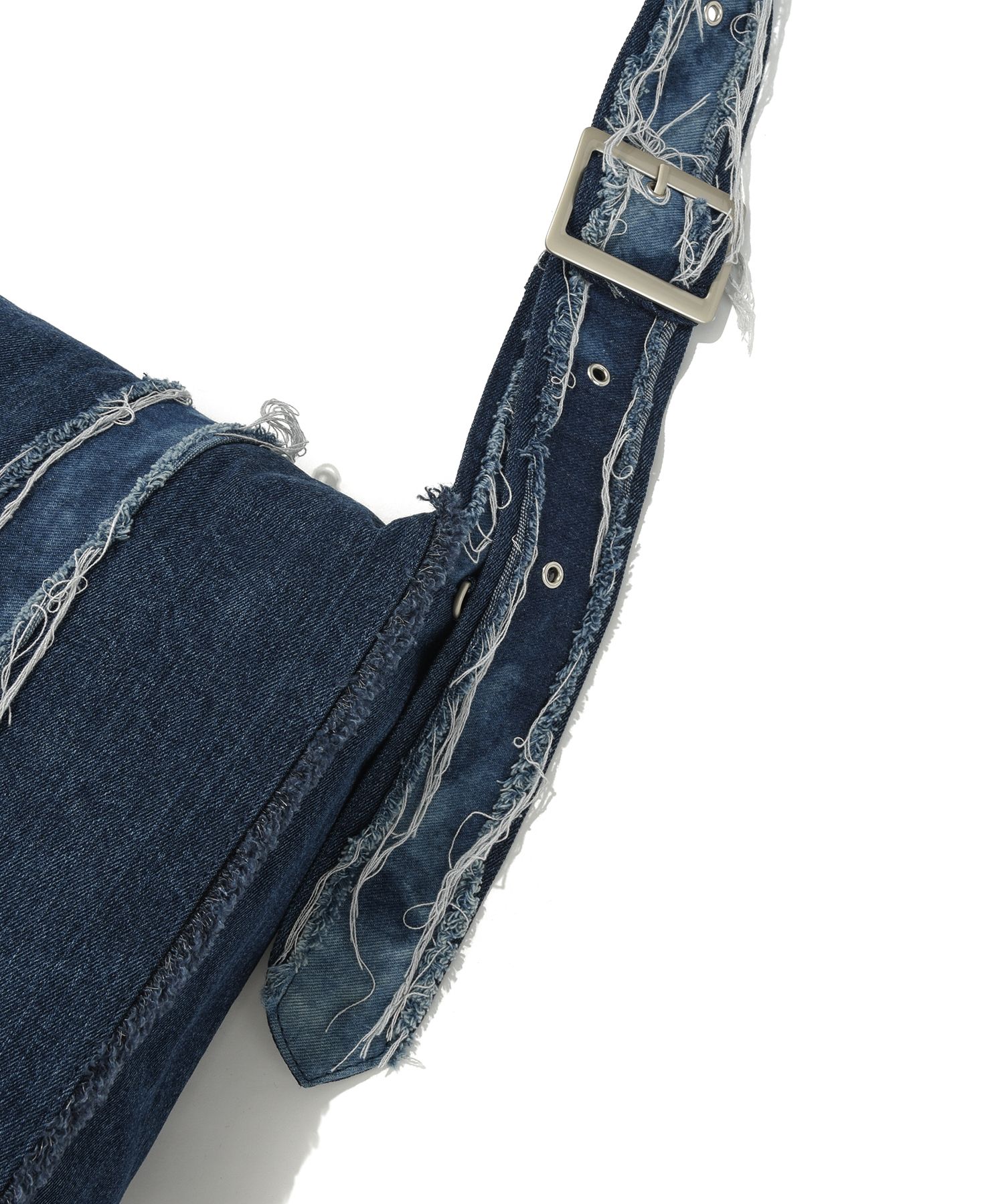 MUSINSA公式 | FALLETT Grunge Cross Big Bag Indigo