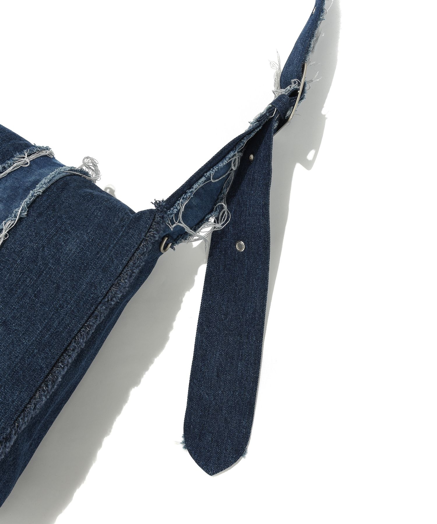 MUSINSA公式 | FALLETT Grunge Cross Big Bag Indigo