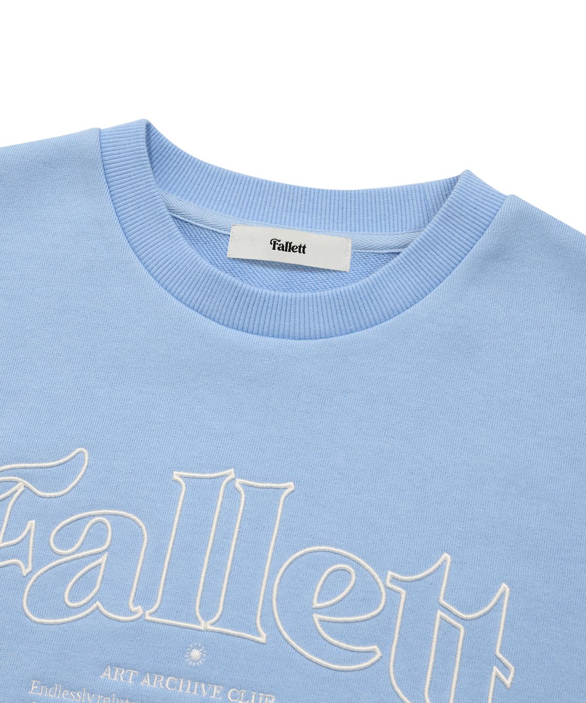 팔렛(FALLETT) 아트 아카이브 스트링 맨투맨 스카이블루