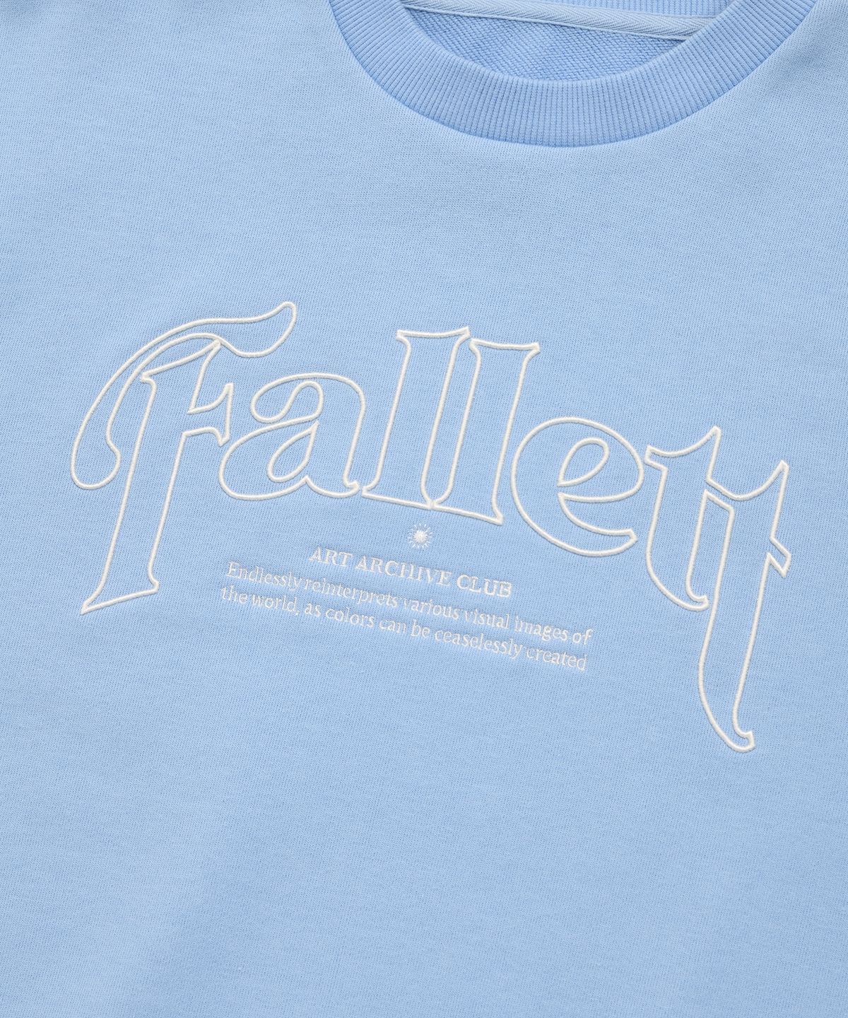 팔렛(FALLETT) 아트 아카이브 스트링 맨투맨 스카이블루