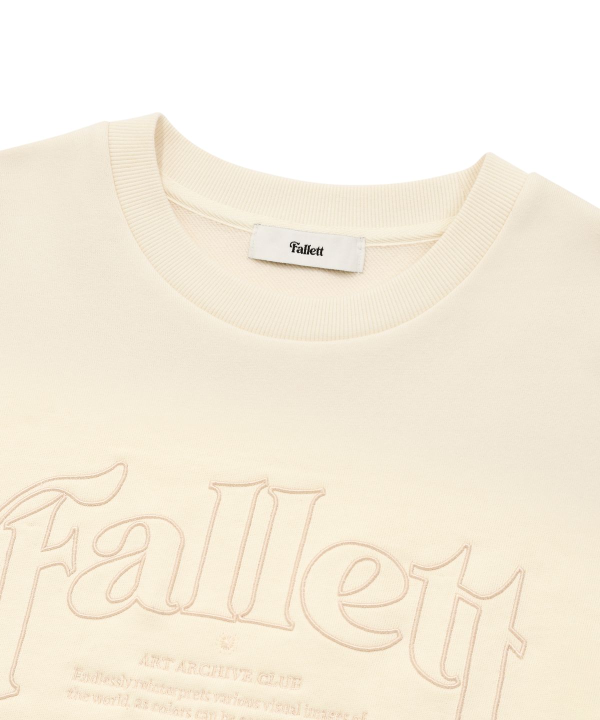 팔렛(FALLETT) 아트 아카이브 스트링 맨투맨 아이보리