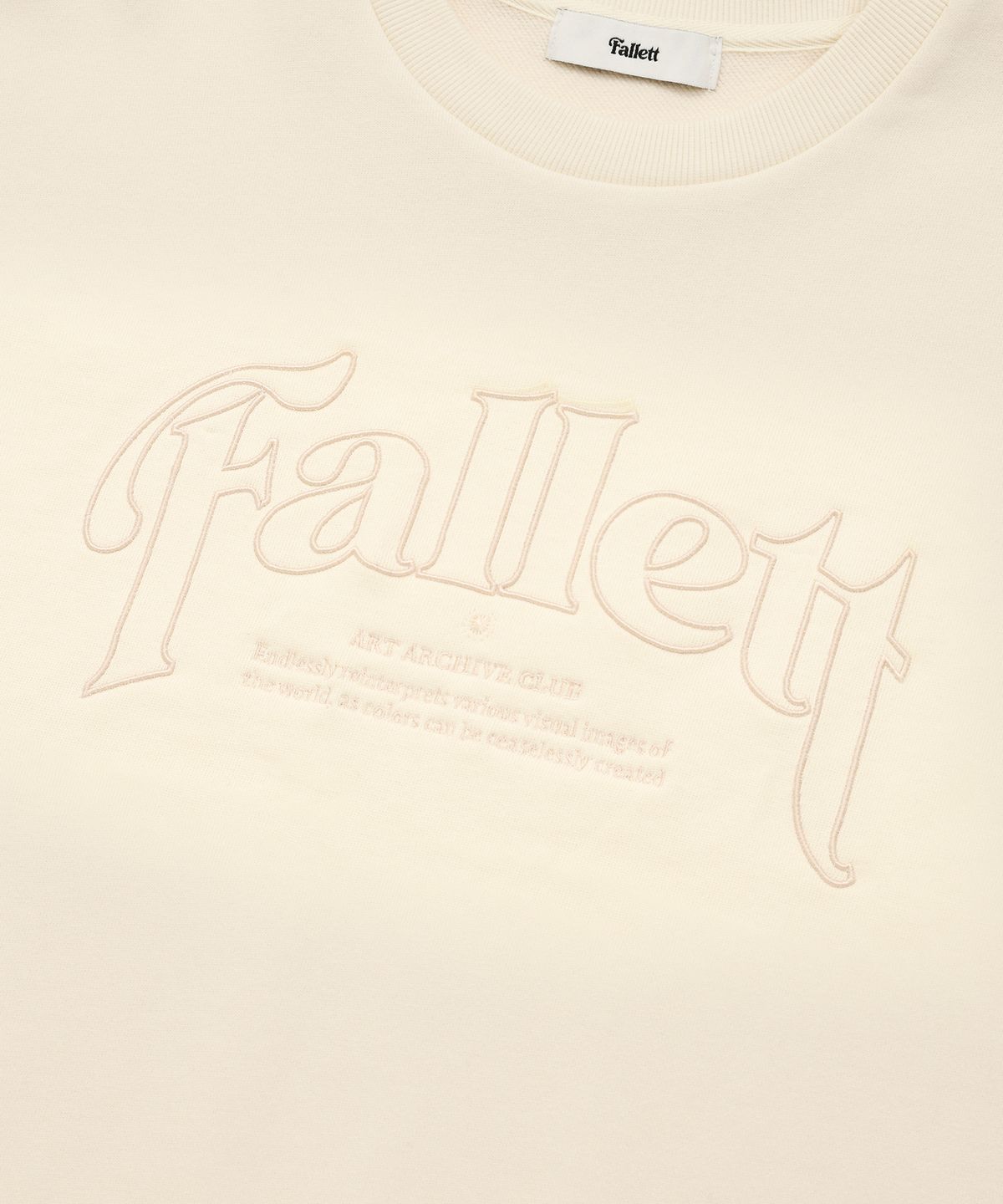 팔렛(FALLETT) 아트 아카이브 스트링 맨투맨 아이보리