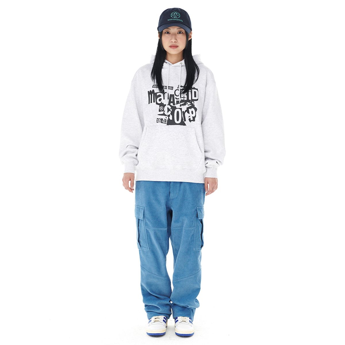 마하그리드(MAHAGRID) CORDUROY CARGO PANT BLUE(MG2DFMPA20A)