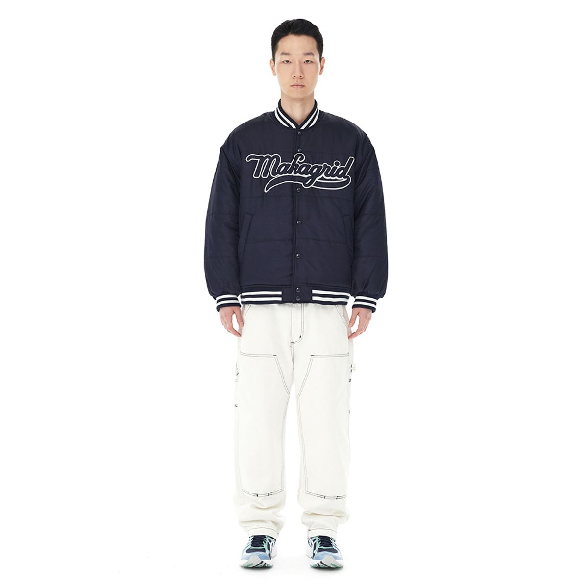 마하그리드(MAHAGRID) STADIUM JACKET NAVY(MG2DFMJ243A)