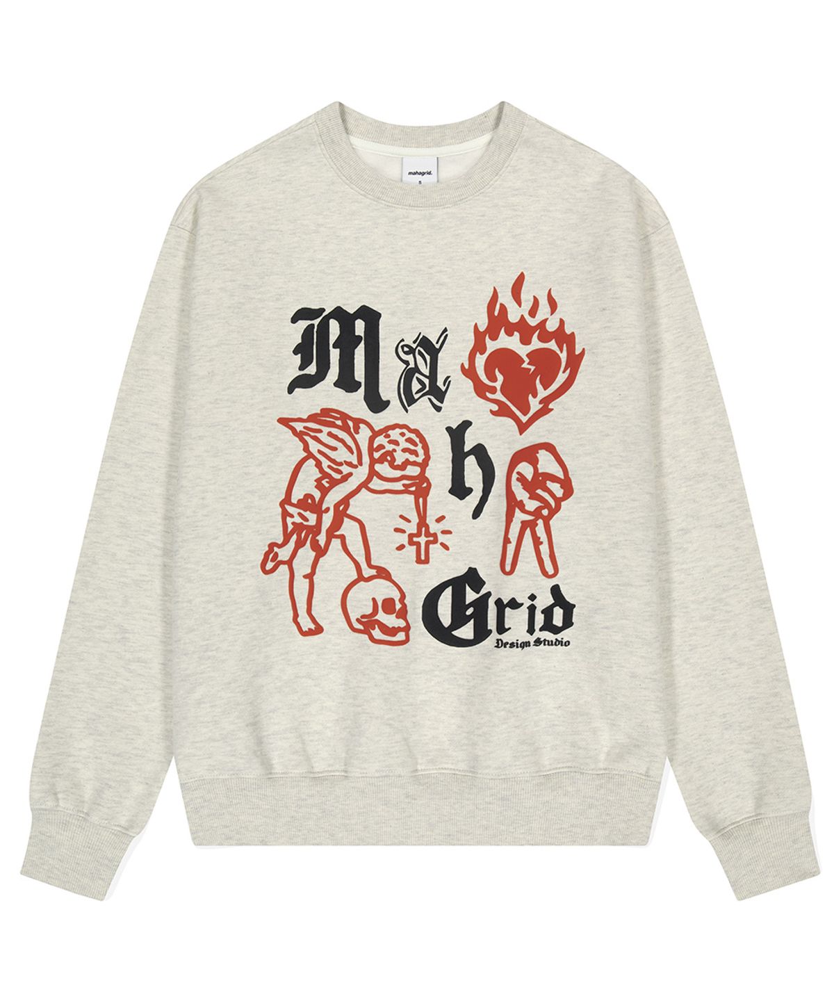 마하그리드(MAHAGRID) RHAPAEL SWEATSHIRT OATMEAL(MG2DFMM456A)