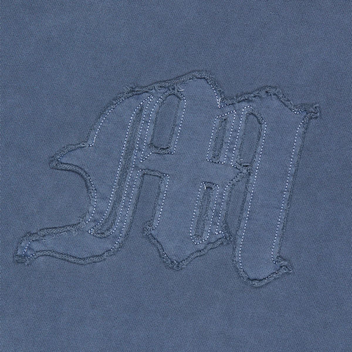 마하그리드(MAHAGRID) RAW CUT M LOGO PIGMENT SWEATSHIRT NAVY(MG2DFMM458A)