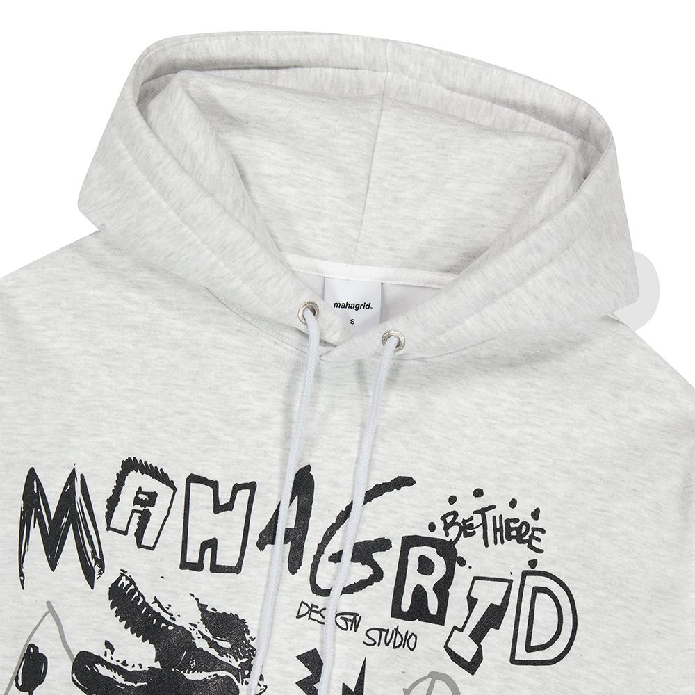 さらに100円引き◆MAHAGRID◆BE THERE HOODIE MUSINSA | MAHAGRID BE THERE HOODIE LIGHT GREY(MG2DFMM414A)