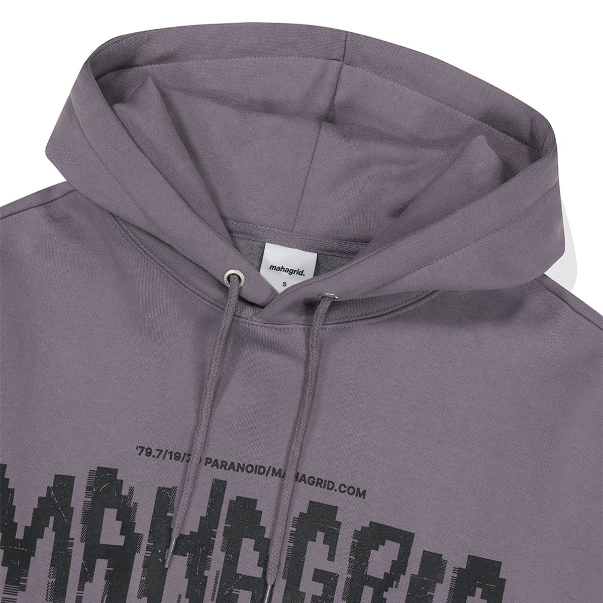 마하그리드(MAHAGRID) DISTORTION HOODIE PURPLE(MG2DFMM427A)