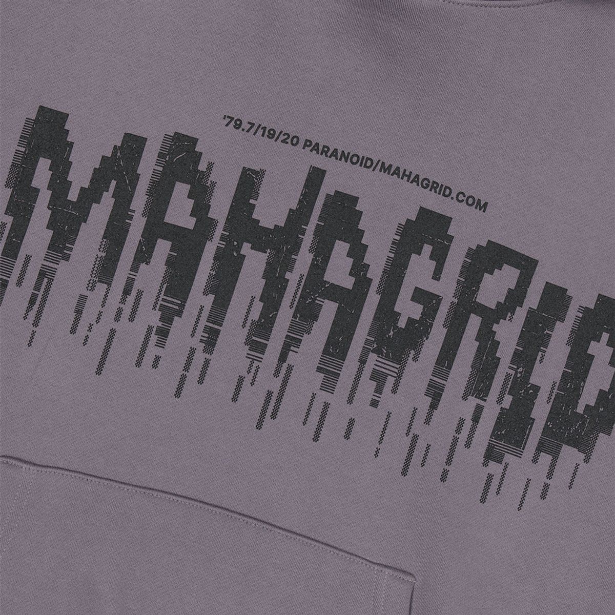 마하그리드(MAHAGRID) DISTORTION HOODIE PURPLE(MG2DFMM427A)