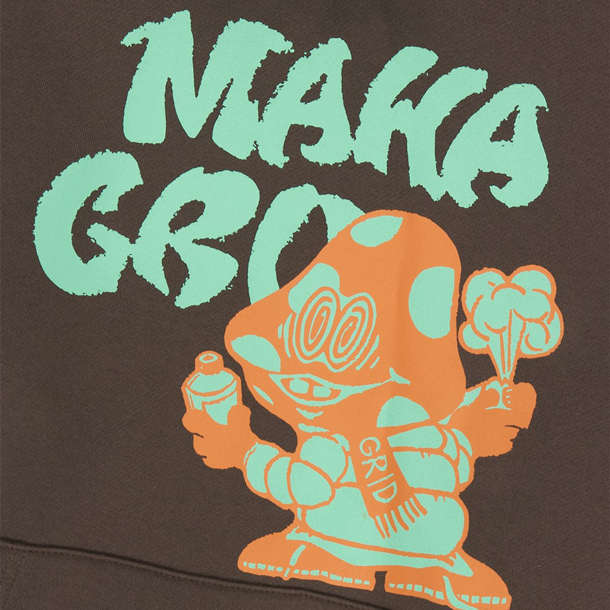 마하그리드(MAHAGRID) MUSHROOM BOY HOODIE COCOA(MG2DFMM417A)