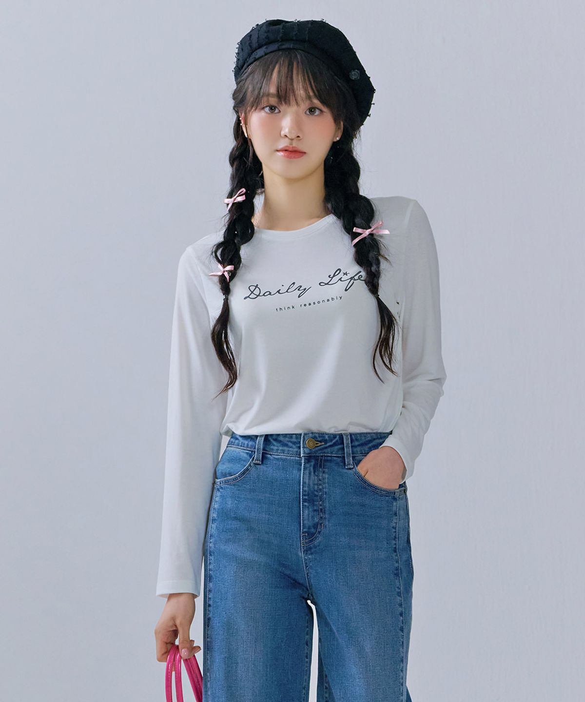 체이스컬트(CHASECULT) 여성 레터링 베이직 티셔츠-CEZG5151B01