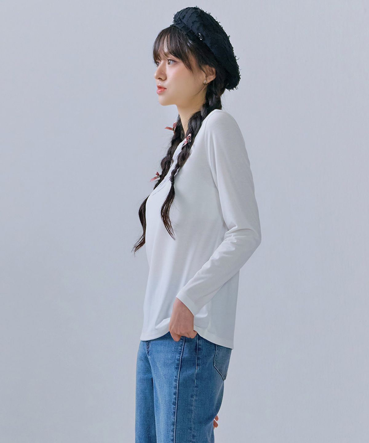체이스컬트(CHASECULT) 여성 레터링 베이직 티셔츠-CEZG5151B01
