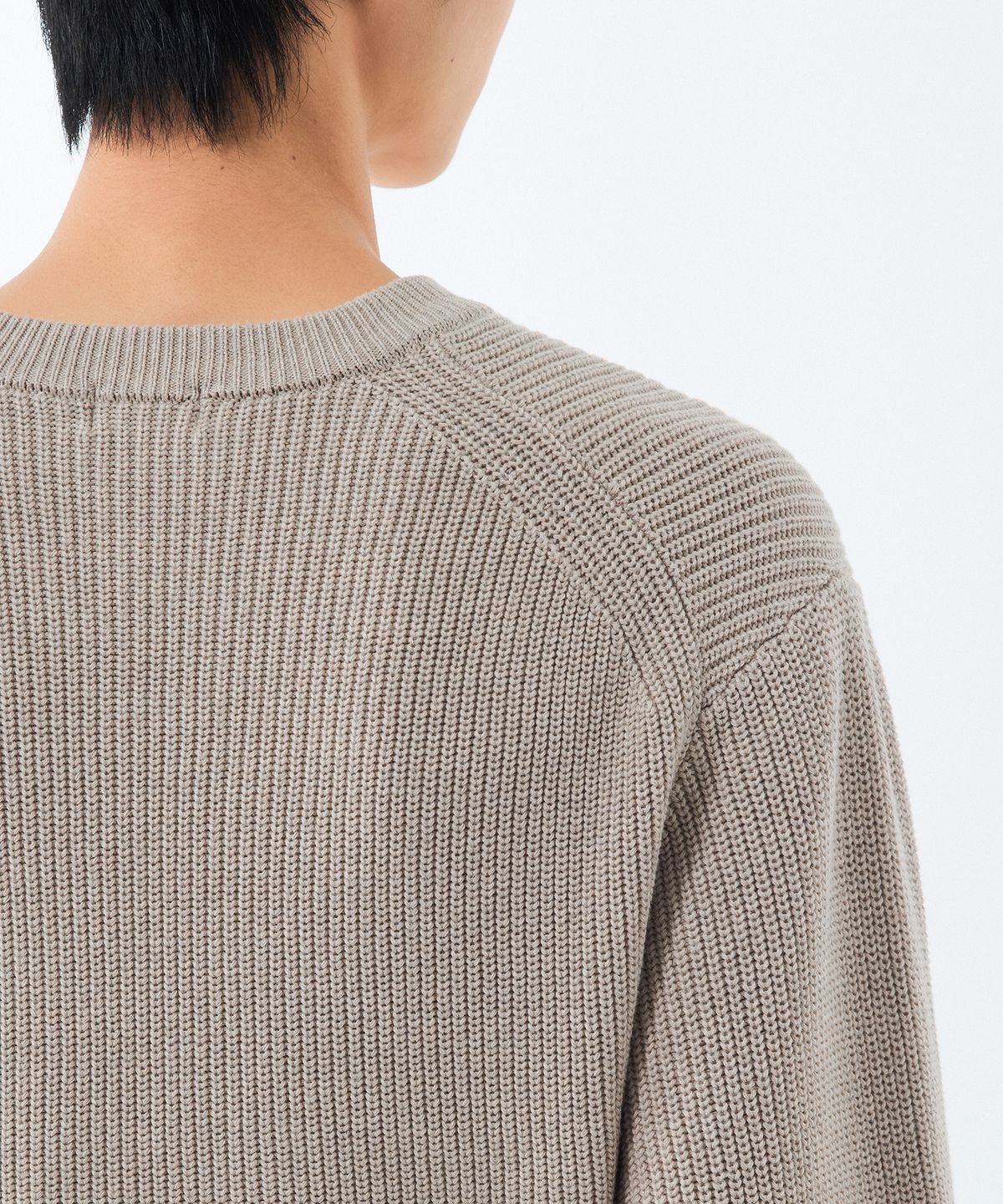 무신사 스탠다드(MUSINSA STANDARD) 코튼 리브드 크루 넥 니트 [오트밀]