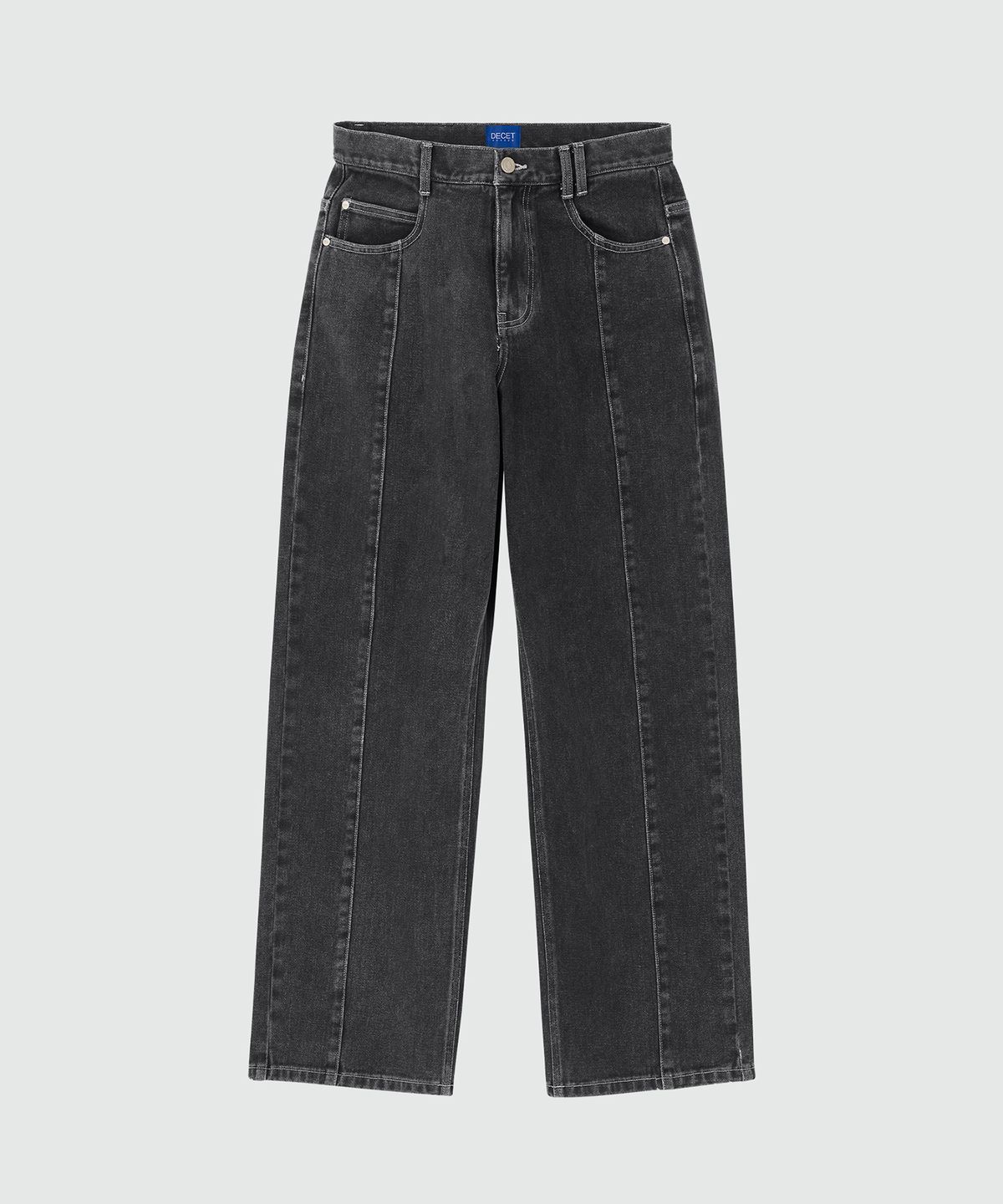 데케트(DECET) Center Incision Wide Jeans DCPT028Black