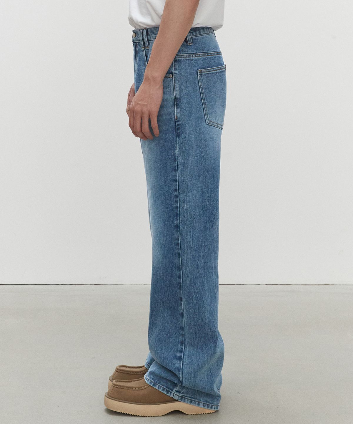 데케트(DECET) Loose Flared Wide Jeans DCPT029Blue