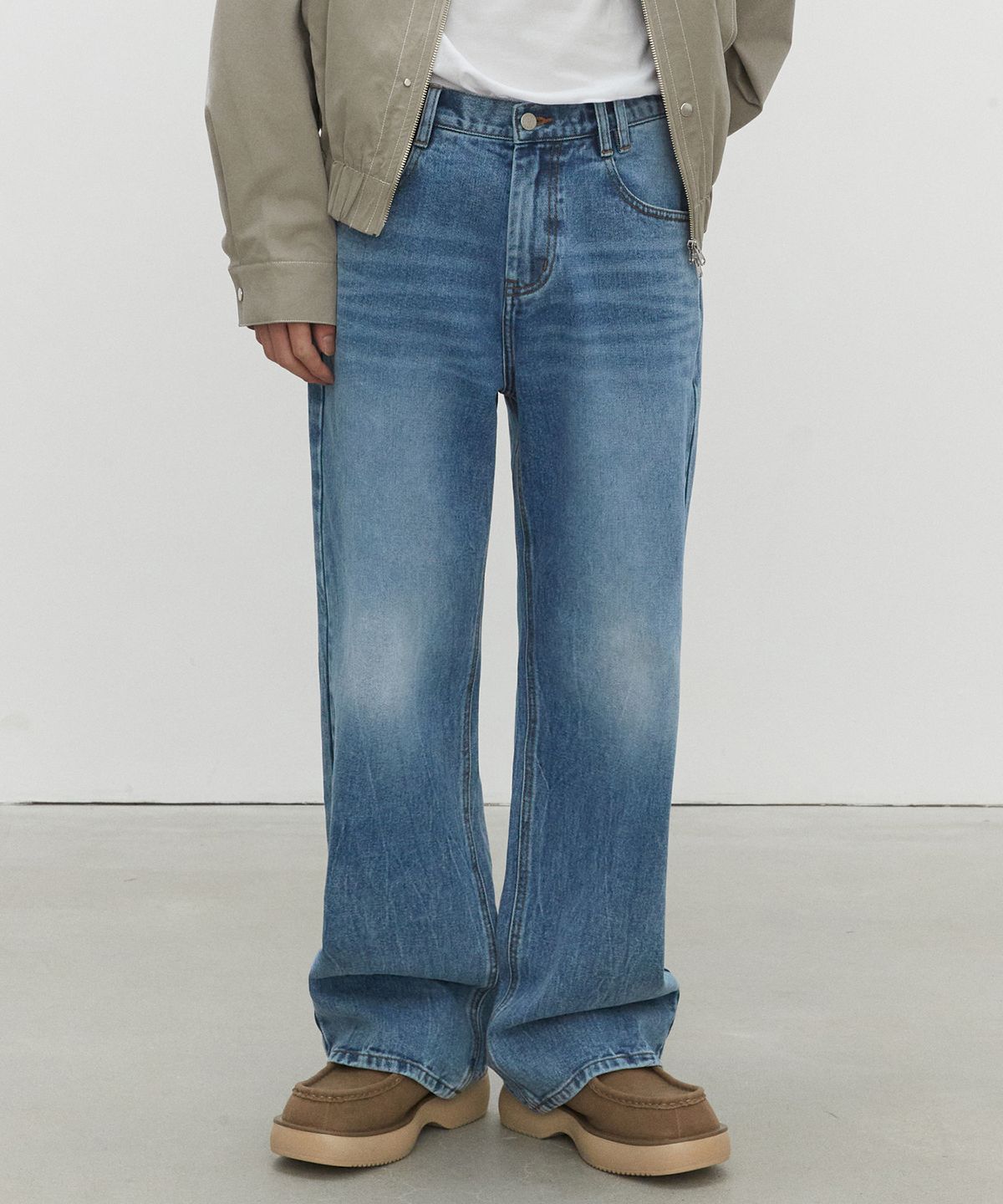 데케트(DECET) Loose Flared Wide Jeans DCPT029Blue