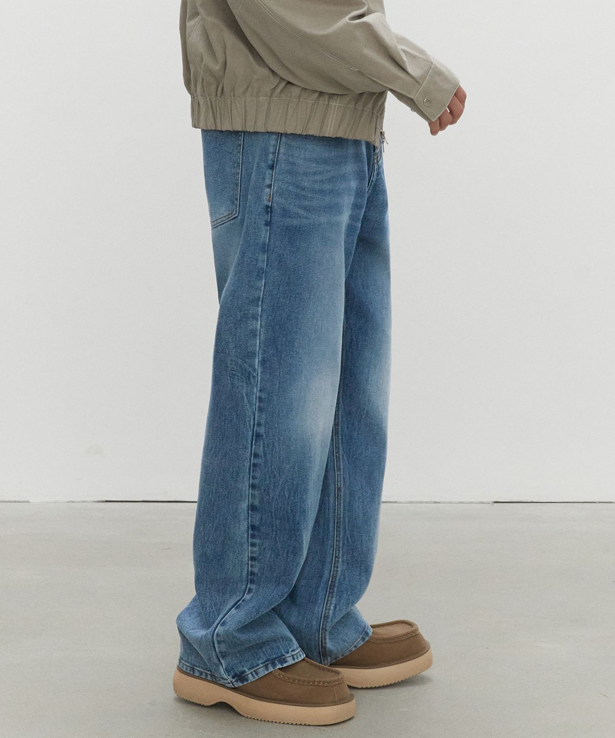데케트(DECET) Loose Flared Wide Jeans DCPT029Blue