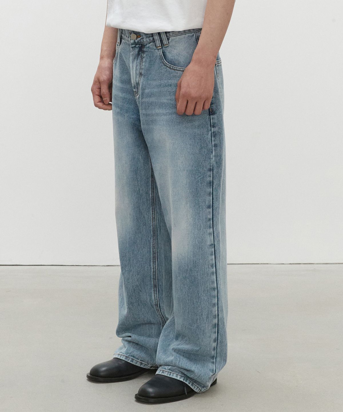 데케트(DECET) Loose Flared Wide Jeans DCPT029LightBlue