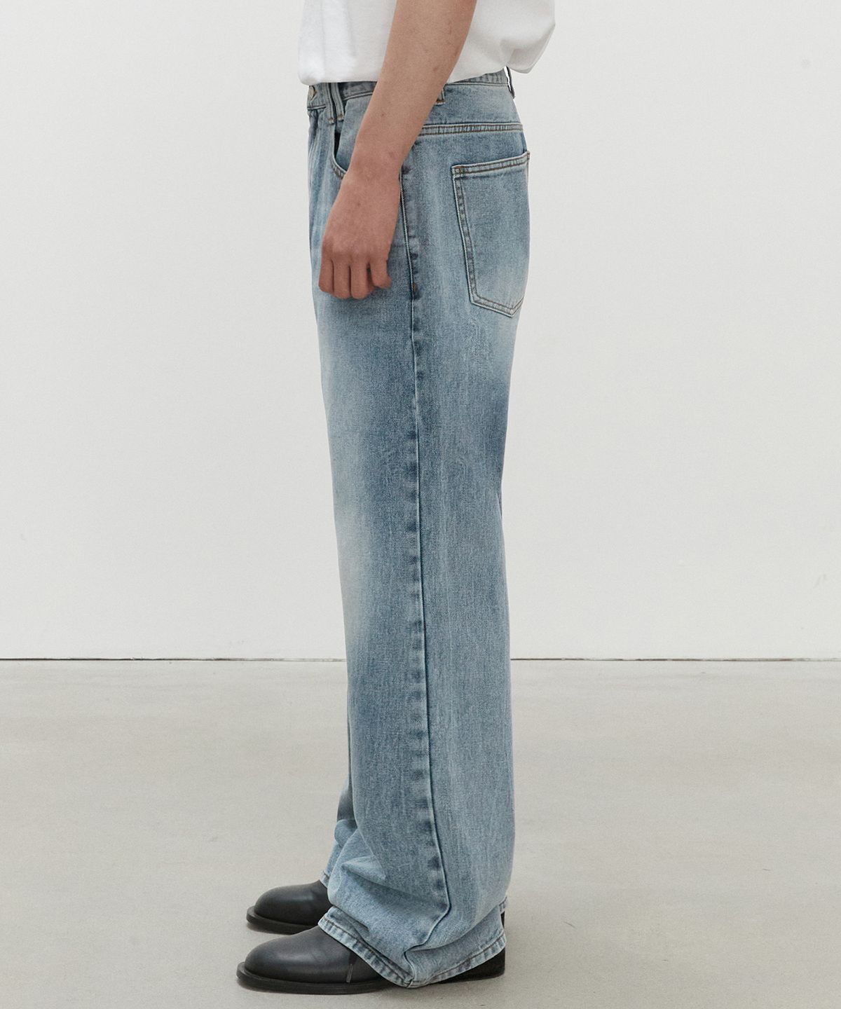 데케트(DECET) Loose Flared Wide Jeans DCPT029LightBlue