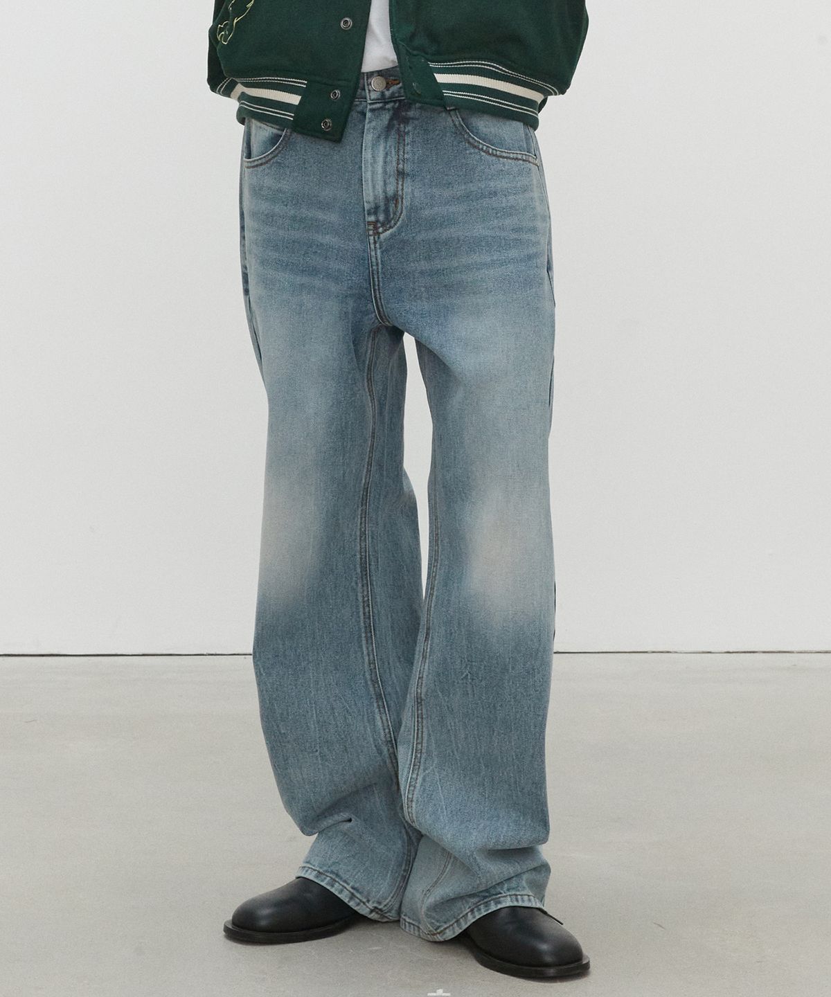 데케트(DECET) Loose Flared Wide Jeans DCPT029LightBlue