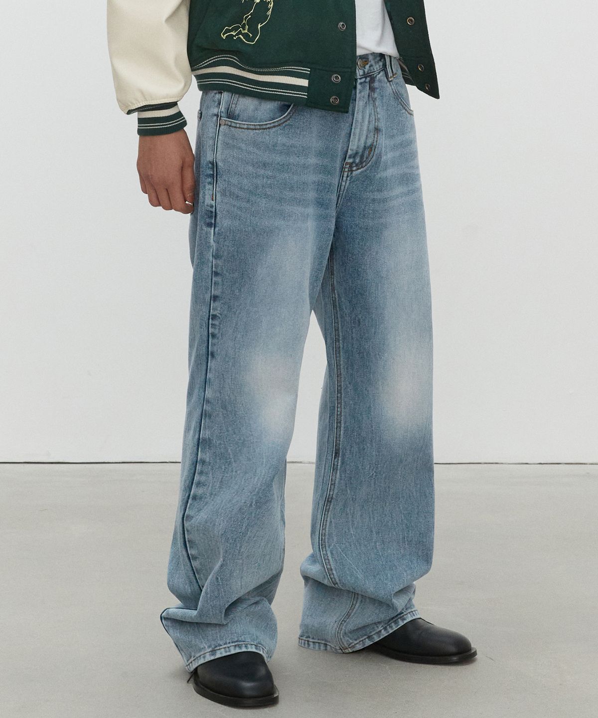 데케트(DECET) Loose Flared Wide Jeans DCPT029LightBlue