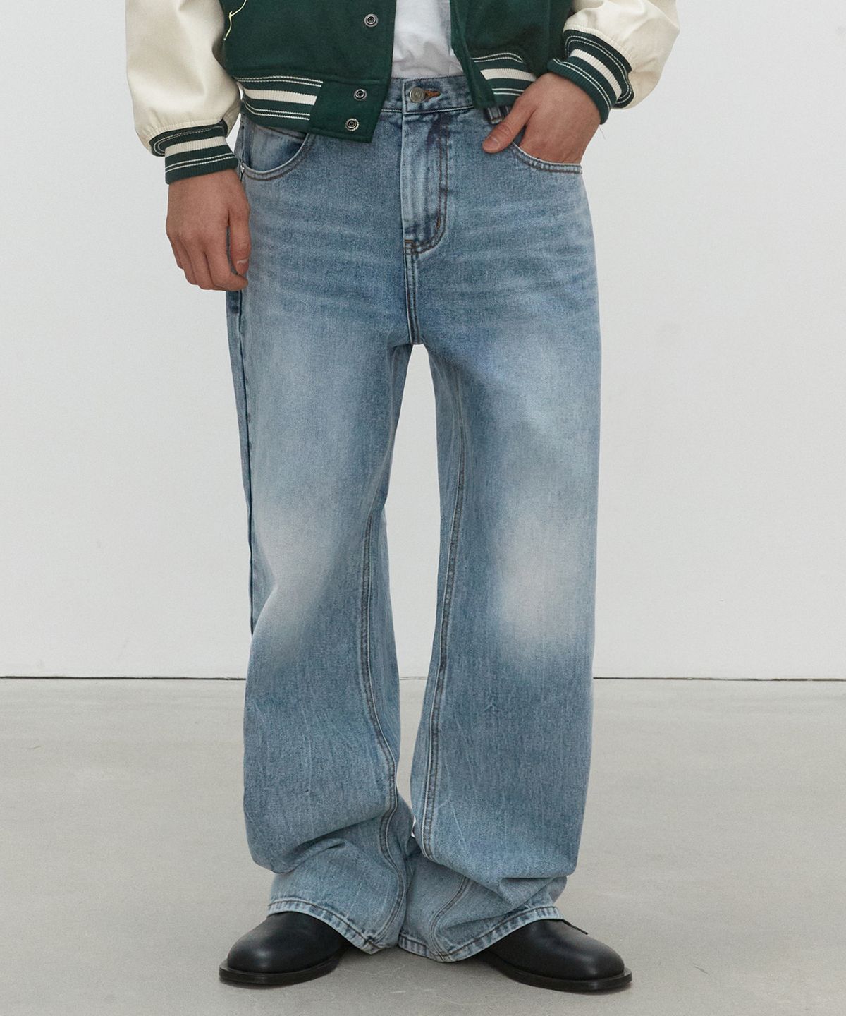 데케트(DECET) Loose Flared Wide Jeans DCPT029LightBlue