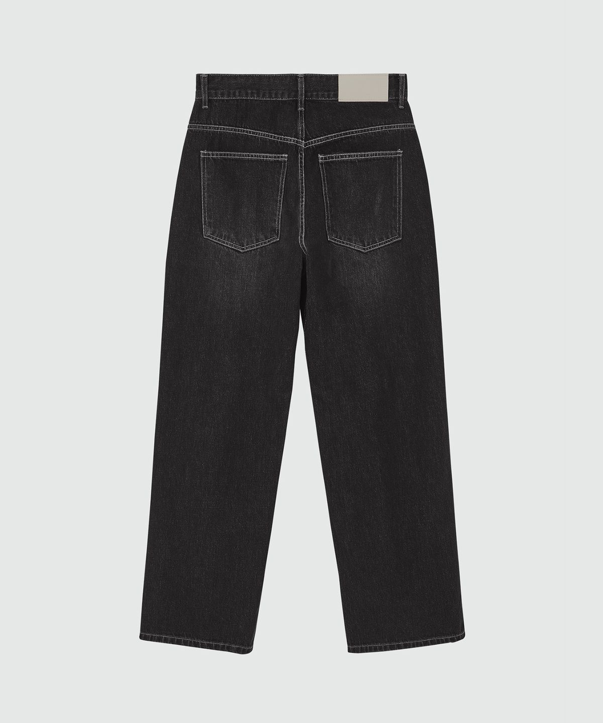 데케트(DECET) Deep Pleats Wide Jeans DCPT030Black