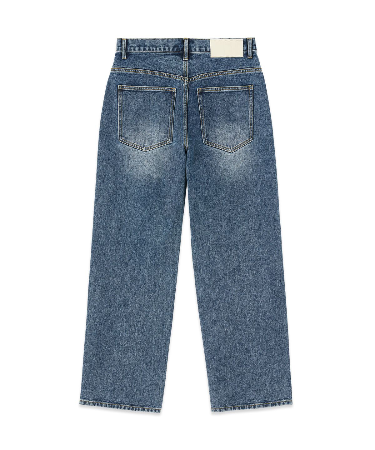 데케트(DECET) Deep Pleats Wide Jeans DCPT030Blue