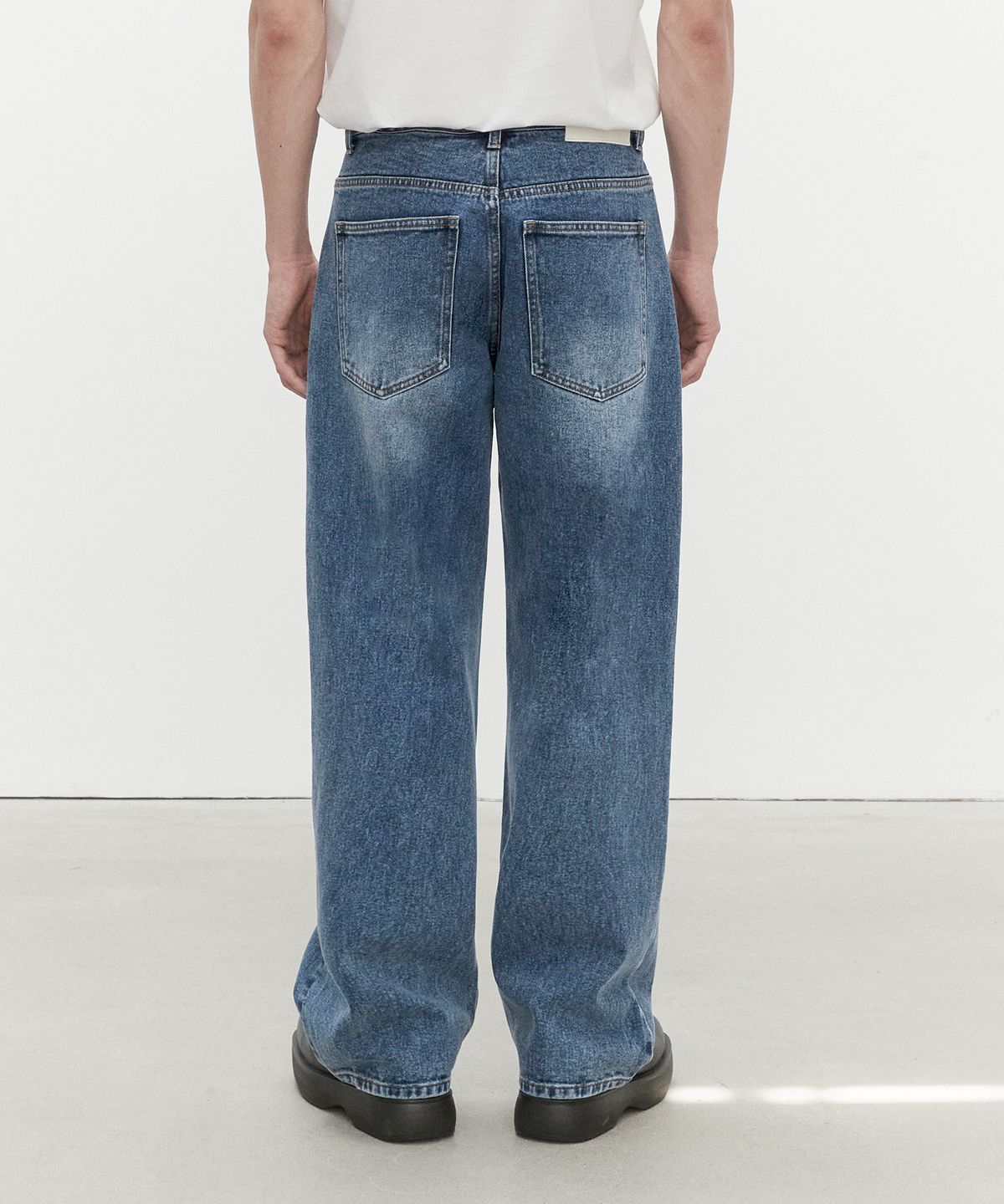 데케트(DECET) Deep Pleats Wide Jeans DCPT030Blue