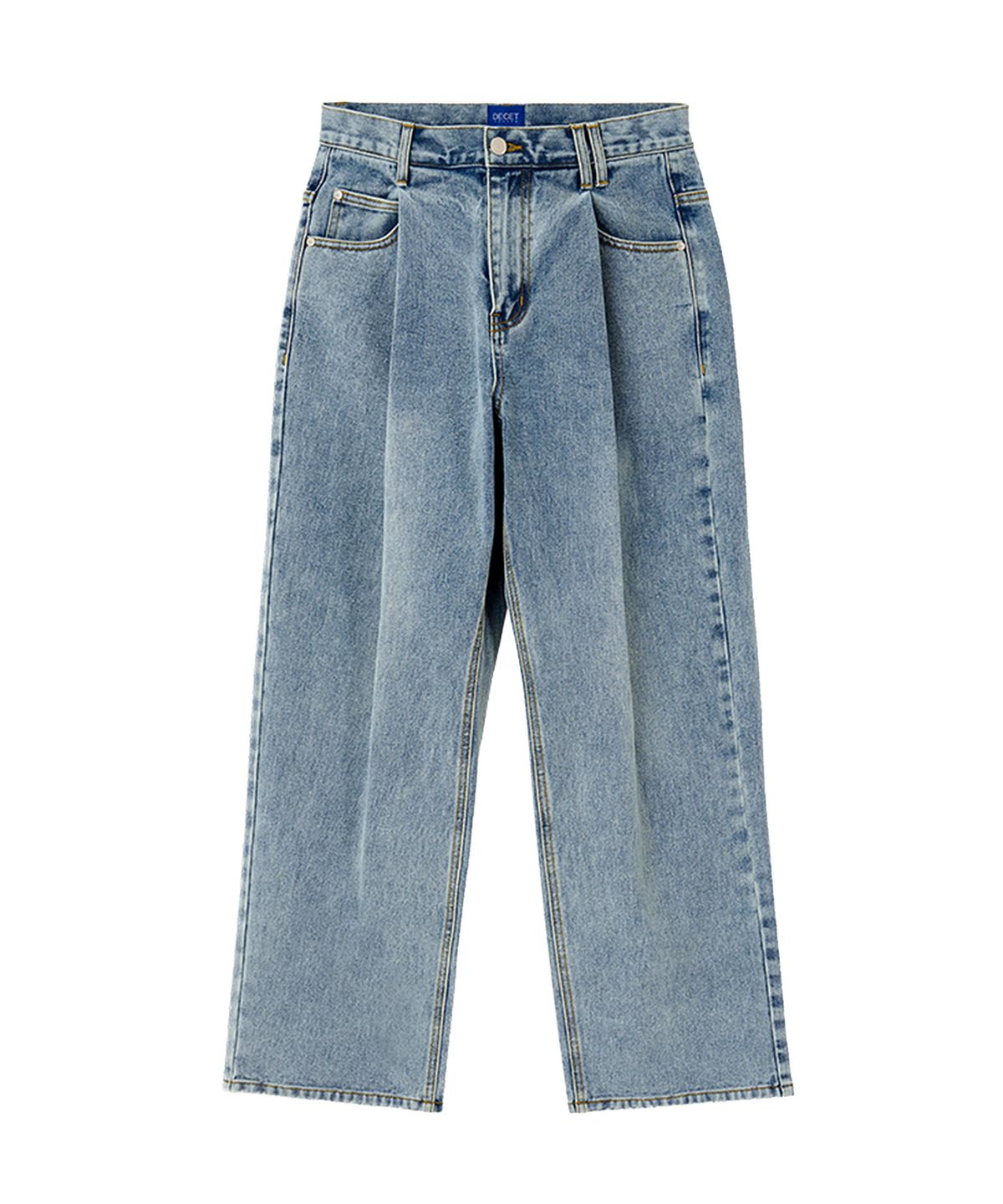 데케트(DECET) Deep Pleats Wide Jeans DCPT030LightBlue