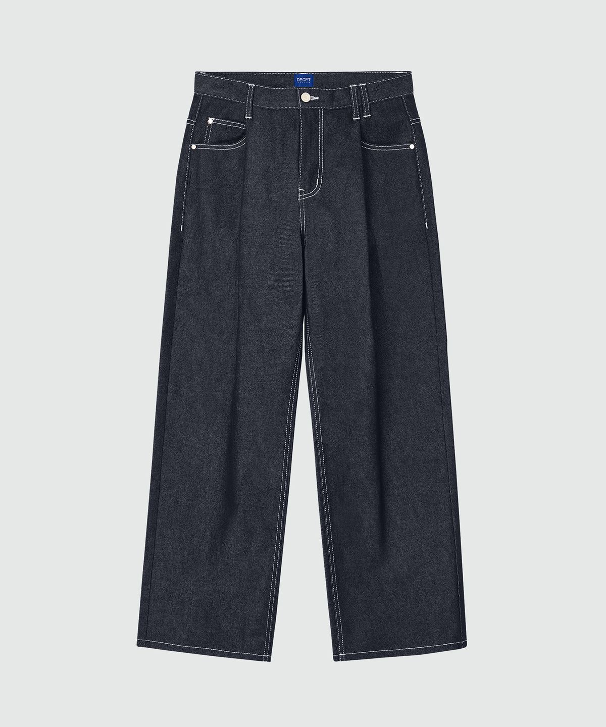 데케트(DECET) Deep Pleats Wide Jeans DCPT030CPIndigo