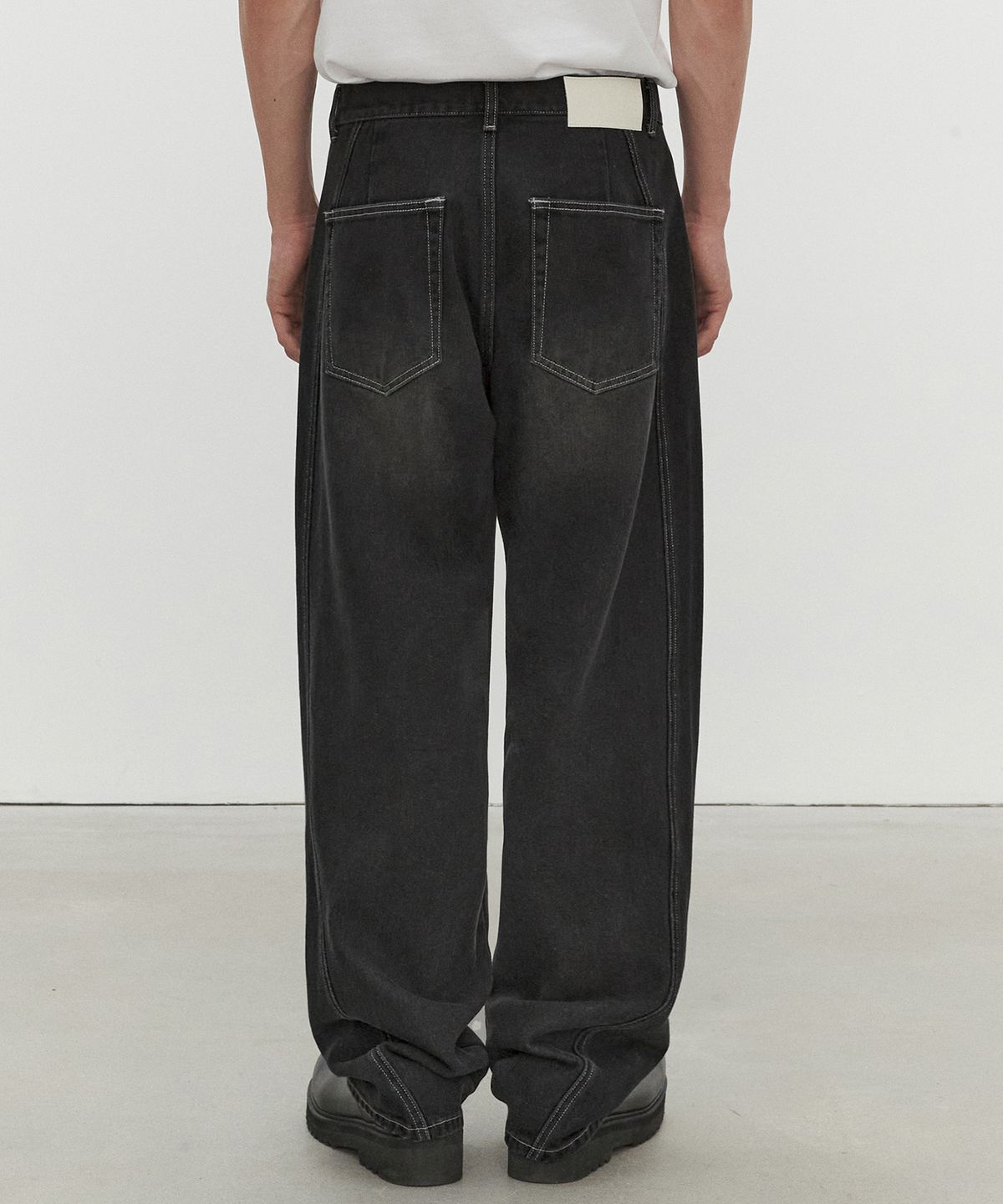 데케트(DECET) Curved Wide Jeans DCPT033Black