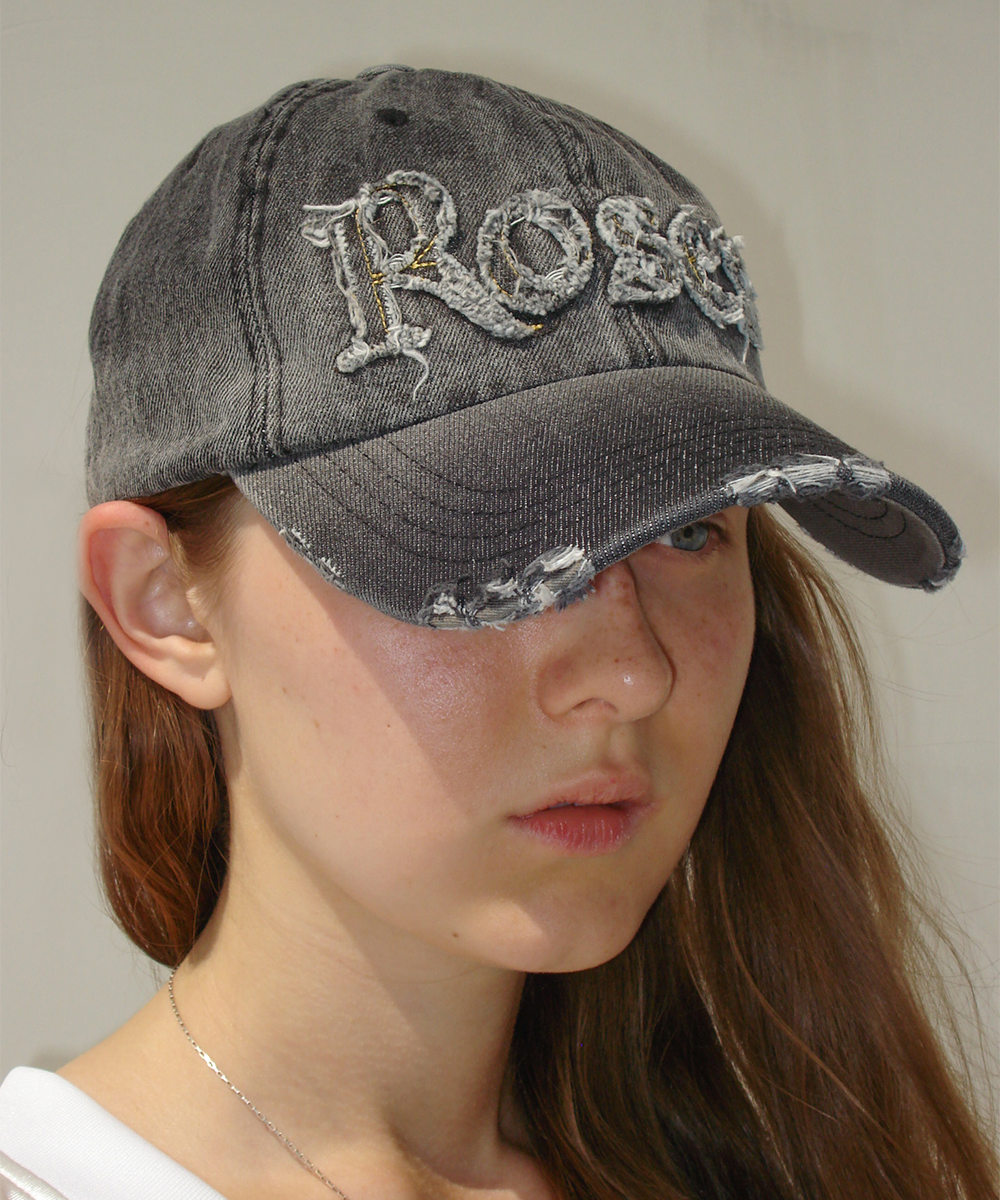 MUSINSA公式 | 2000ARCHIVES Rose Denim Ball Cap (Black Denim)