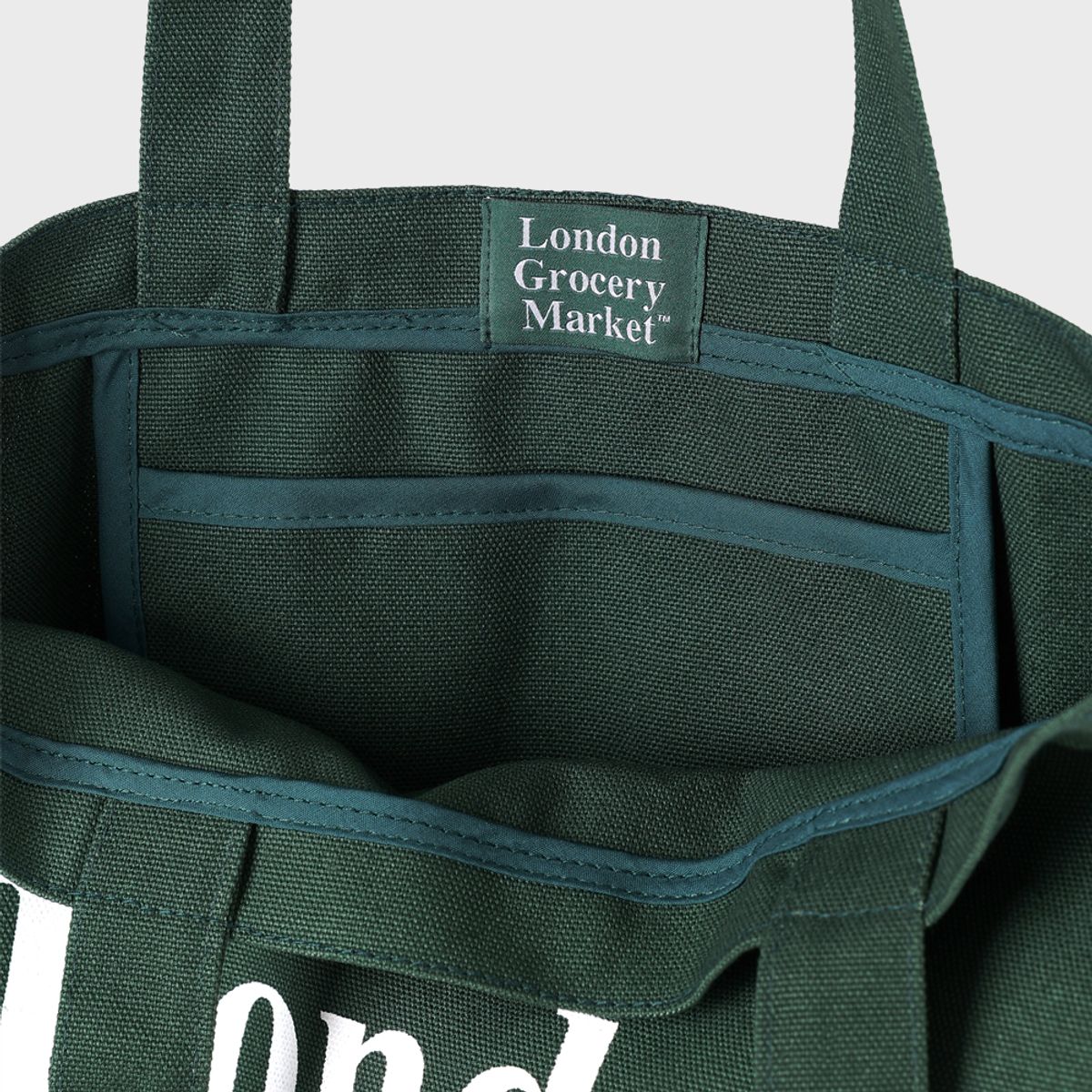 런던그로서리마켓(LONDON GROCERY MARKET) Grocery Bag (Forest Green)