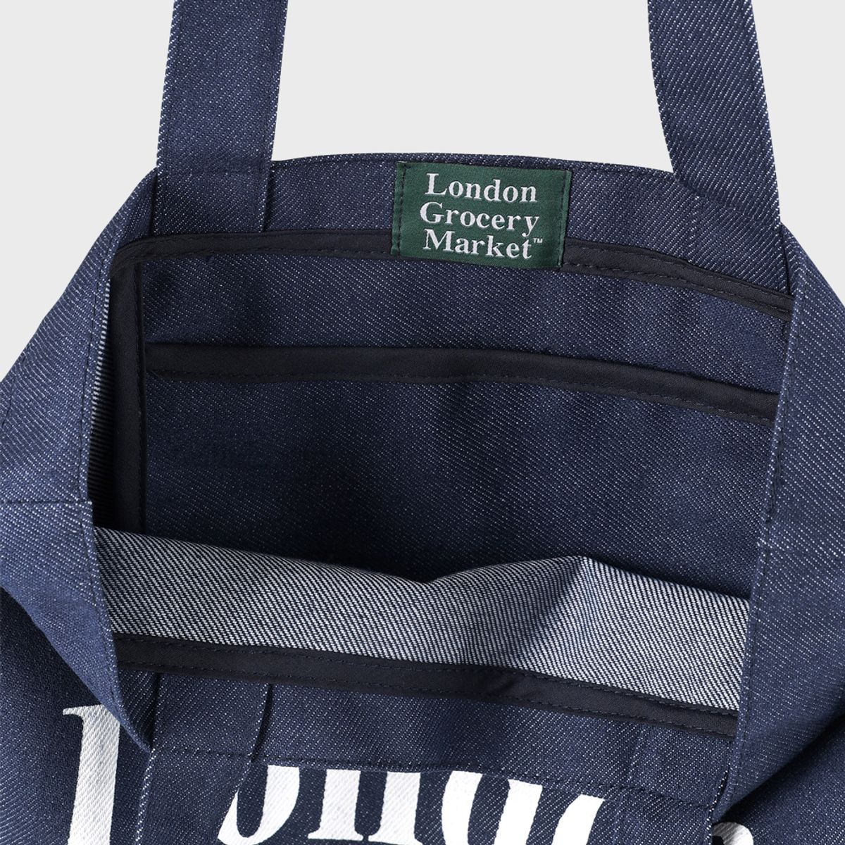 런던그로서리마켓(LONDON GROCERY MARKET) Grocery Bag (Denim)