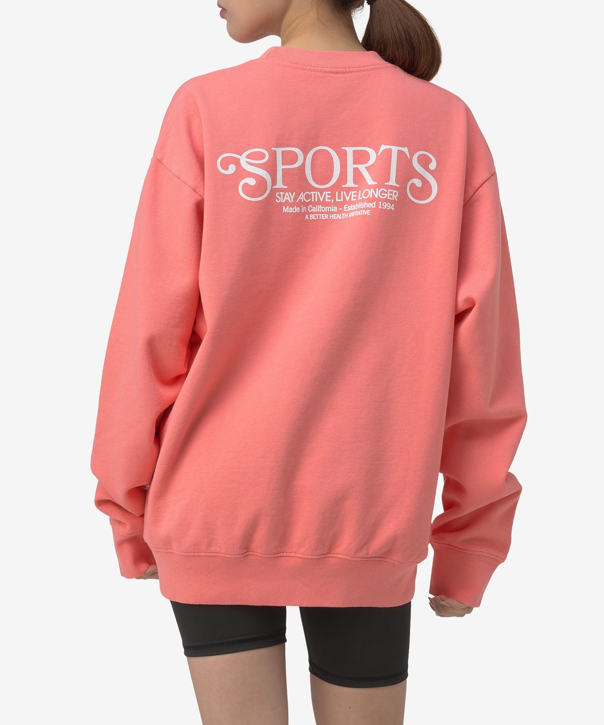 스포티앤리치(SPORTY&RICH) 바돗 스포츠 맨투맨 - 스트로베리 / CR851ST