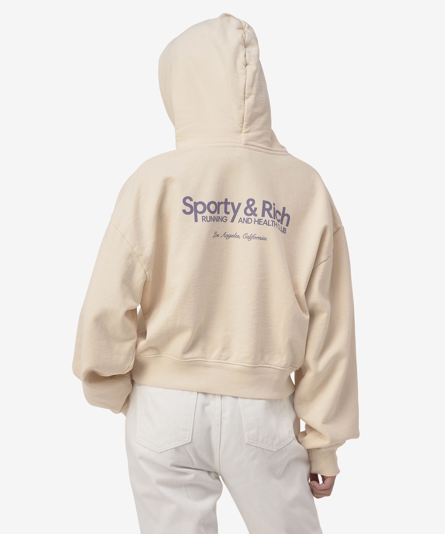 ★Sporty & Rich★ Crown Logo Hood Cream HOAW2314CR HOAW2314C SPORTY AND RICH SUN CLUB HOODIE CREAM – BLENDS
