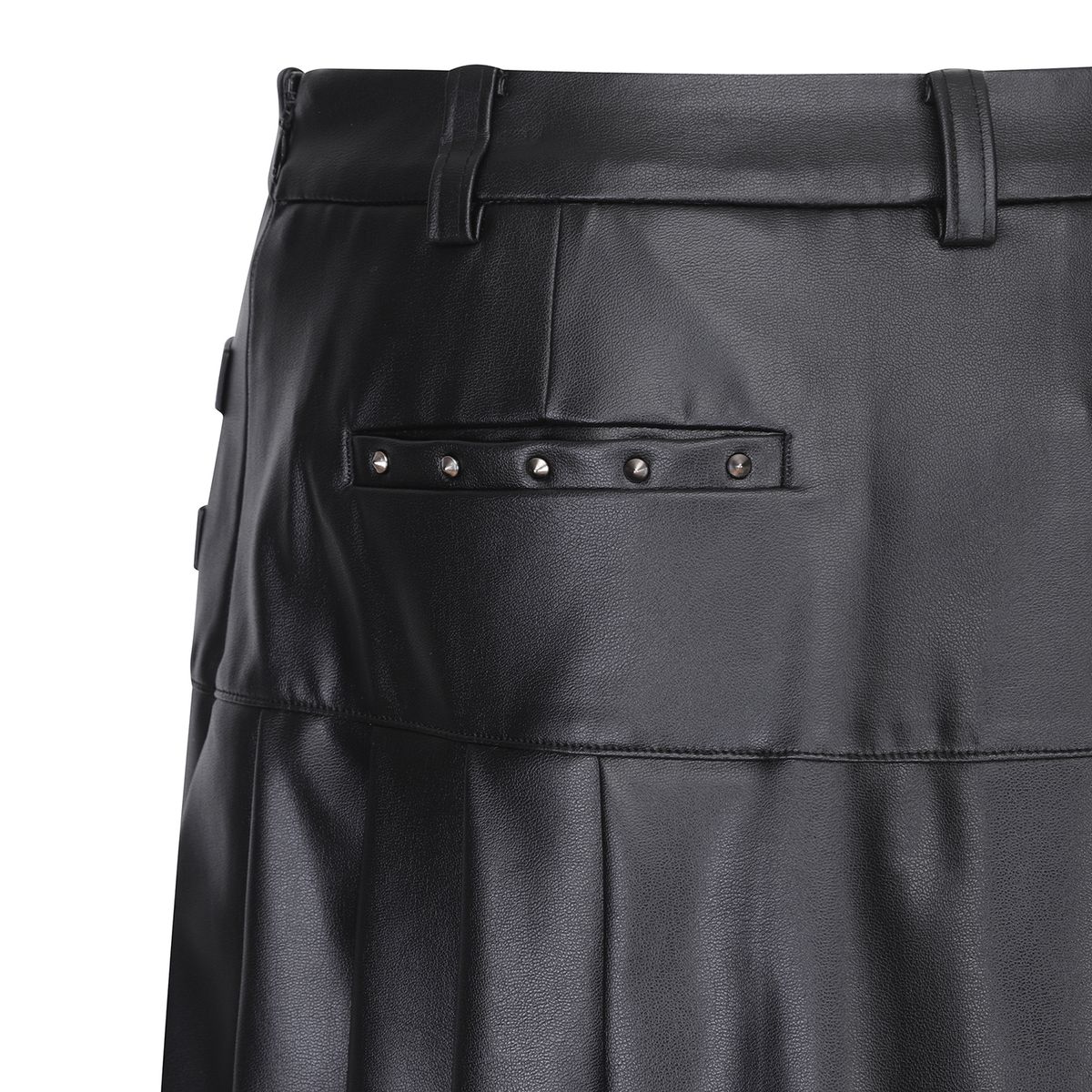 어뉴골프(ANEW GOLF) W LEATHER HALF PLEATS SQ_BK